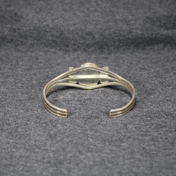 vintage handmade 925  sterling silver native turquoise Bracelet cuff - Picture 7 of 9